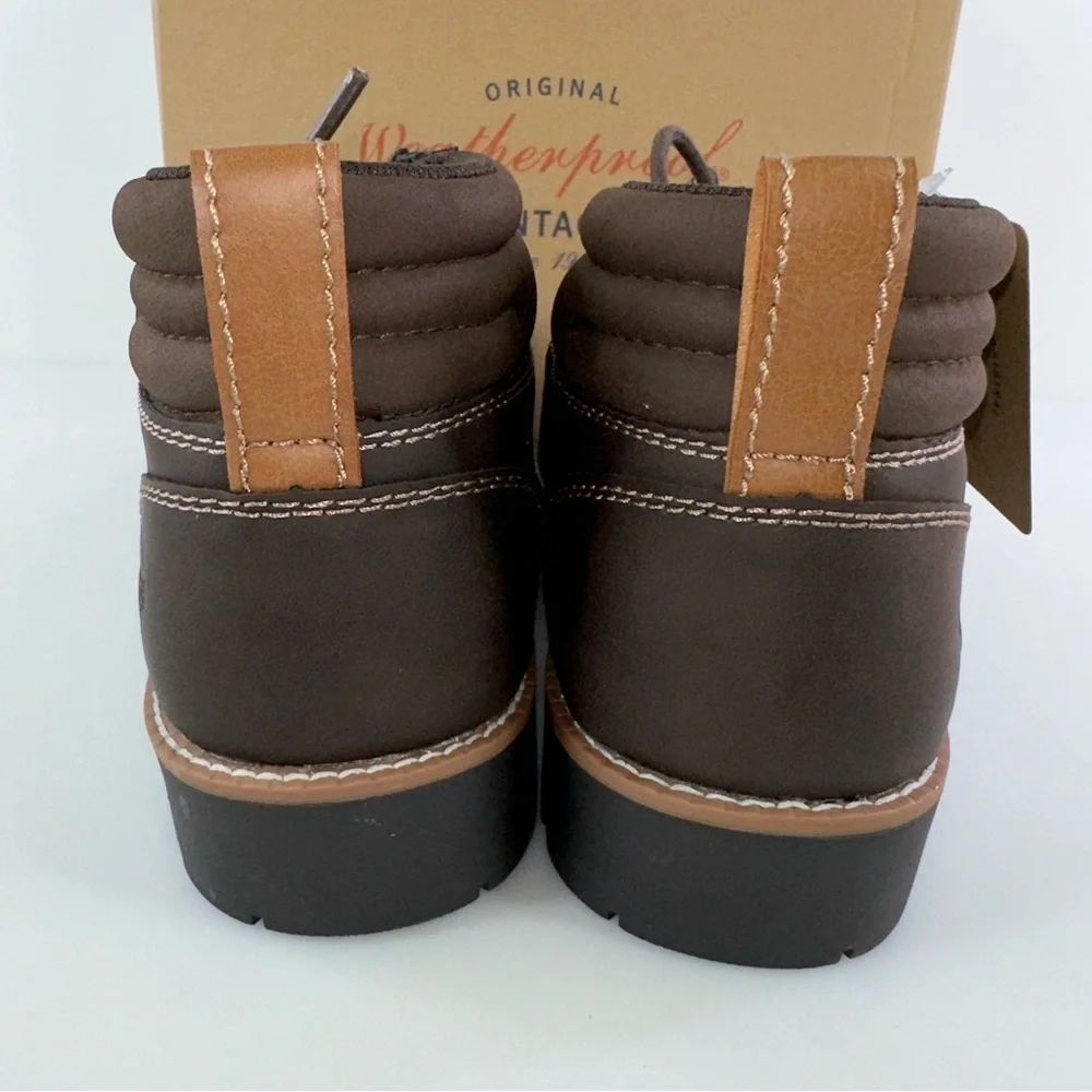 Weatherproof Vintage Men's Faux-Leather Chukka Boot Brown 13 M New chester lace